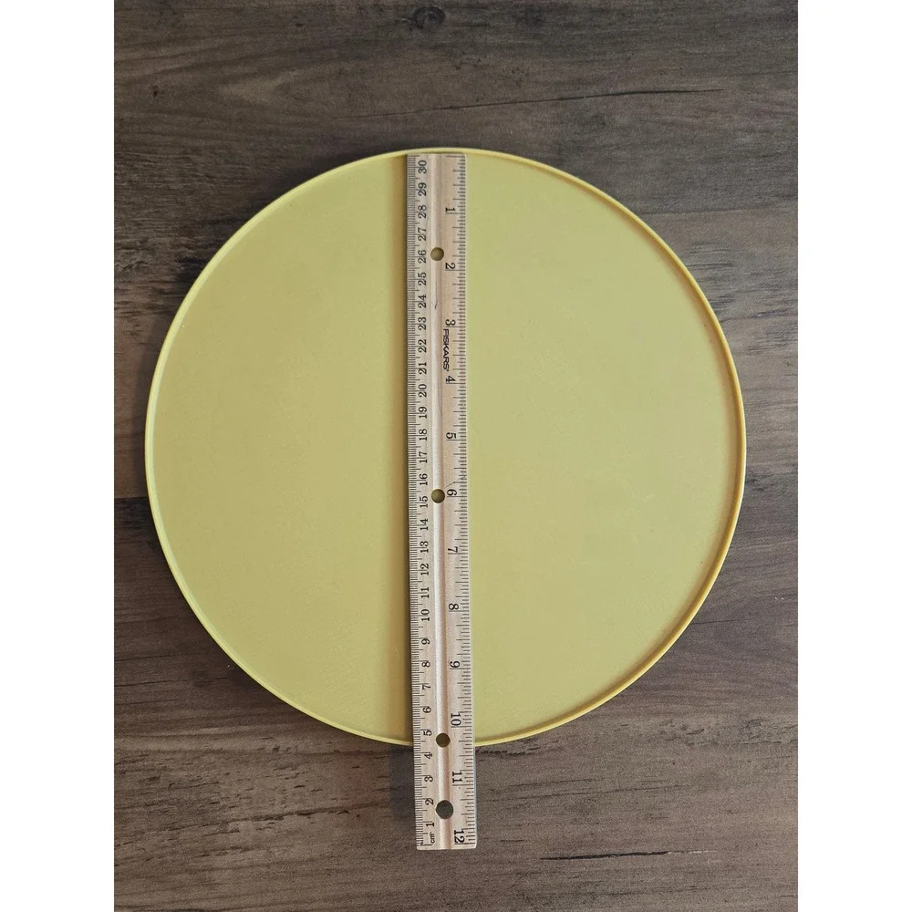 Vintage Rubbermaid Harvest Yellow Single Layer Lazy Susan Turntable Round 10.5